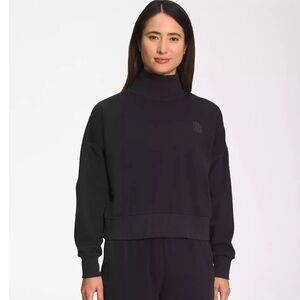 The North Face Black Turtleneck crop top sweatshirt